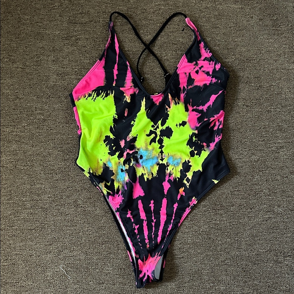 Vibrant Tie-Dye One-Piece Swimsuit